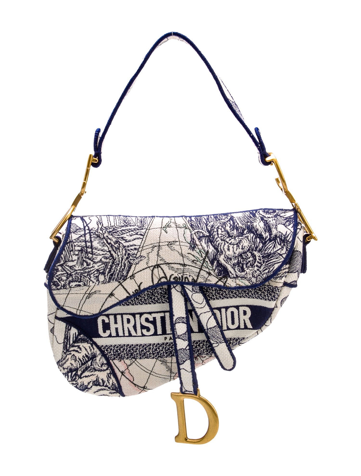 Christian Dior Canvas Saddle