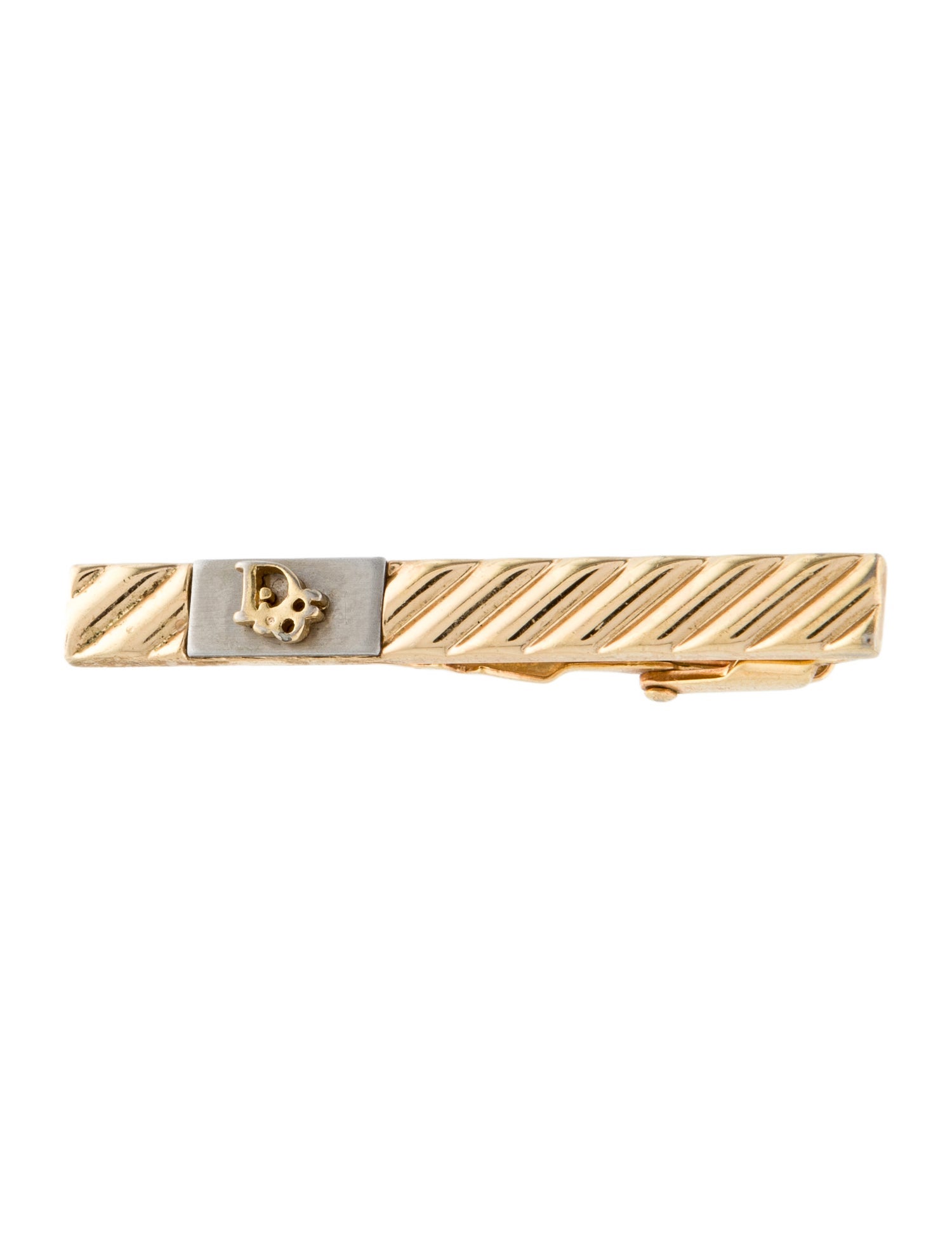 Christian Dior Vintage Logo Tie Clip