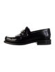 Christian Dior Leather Fringe Trim Accent Loafers