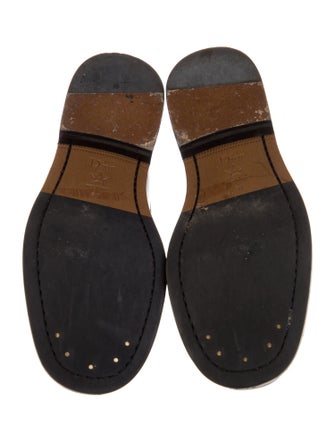 Christian Dior Leather Fringe Trim Accent Loafers