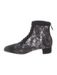 Christian Dior Lace Lace Pattern Lace-Up Boots