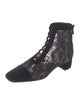 Christian Dior Lace Lace Pattern Lace-Up Boots