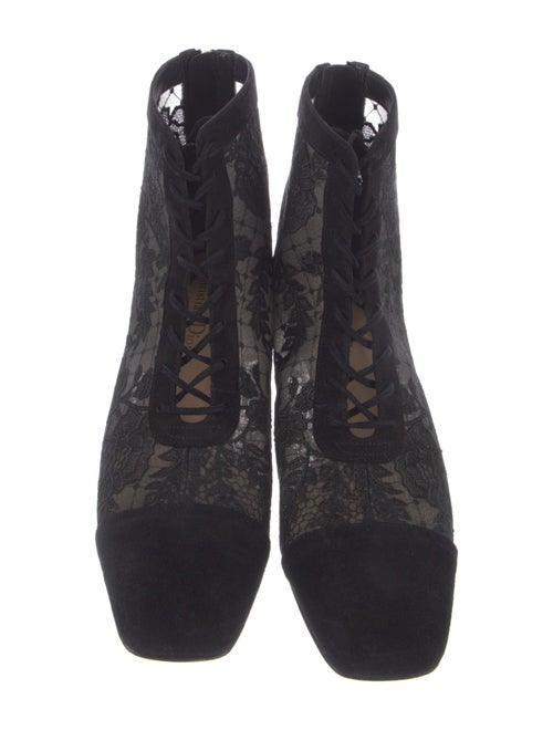 Christian Dior Lace Lace Pattern Lace-Up Boots