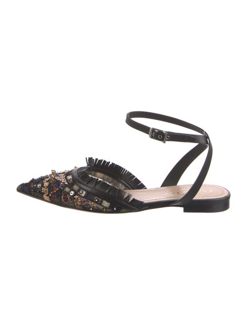 Christian Dior Leather Patterned Slingback Flats