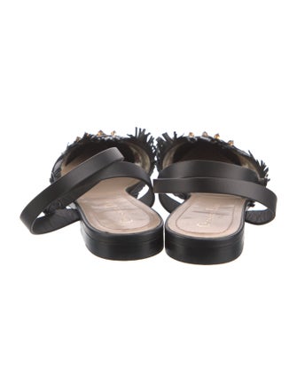 Christian Dior Leather Patterned Slingback Flats