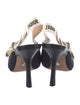 Christian Dior Printed Bow Accents Slingback Pumps