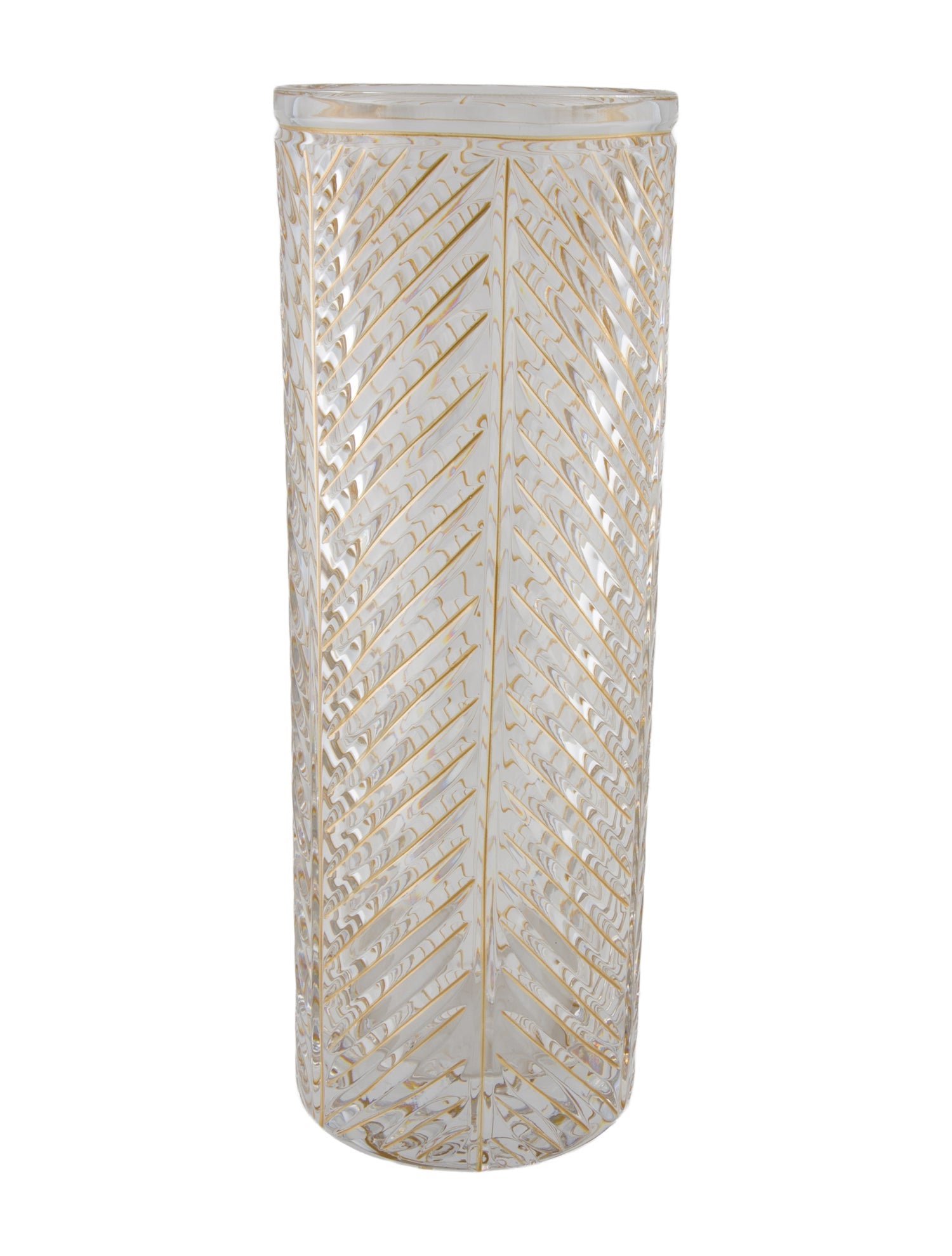 Christian Dior Dior Chevron Crystal Vase