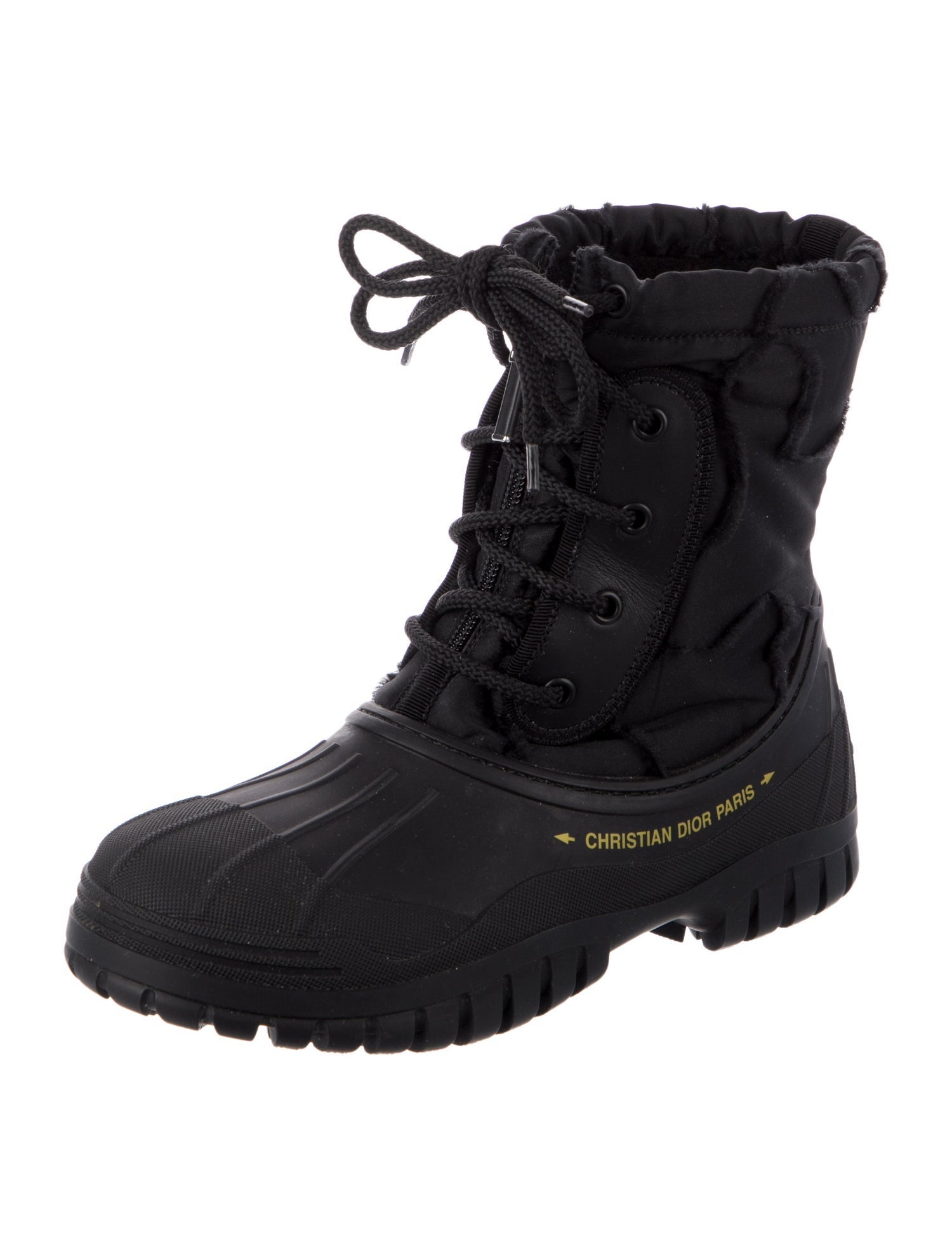 Christian Dior Rubber Mesh Accents Rain Boots