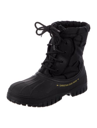 Christian Dior Rubber Mesh Accents Rain Boots