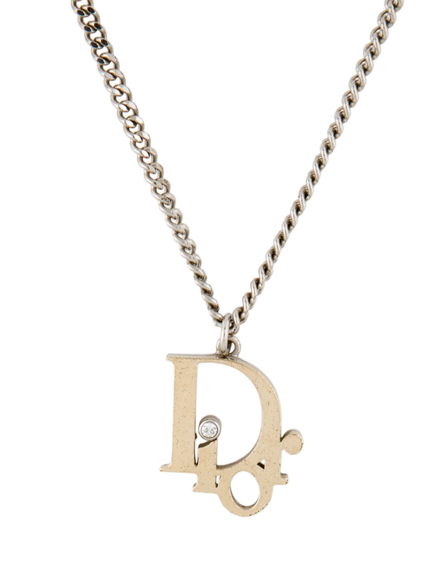 Christian Dior Crystal Pendant Necklace