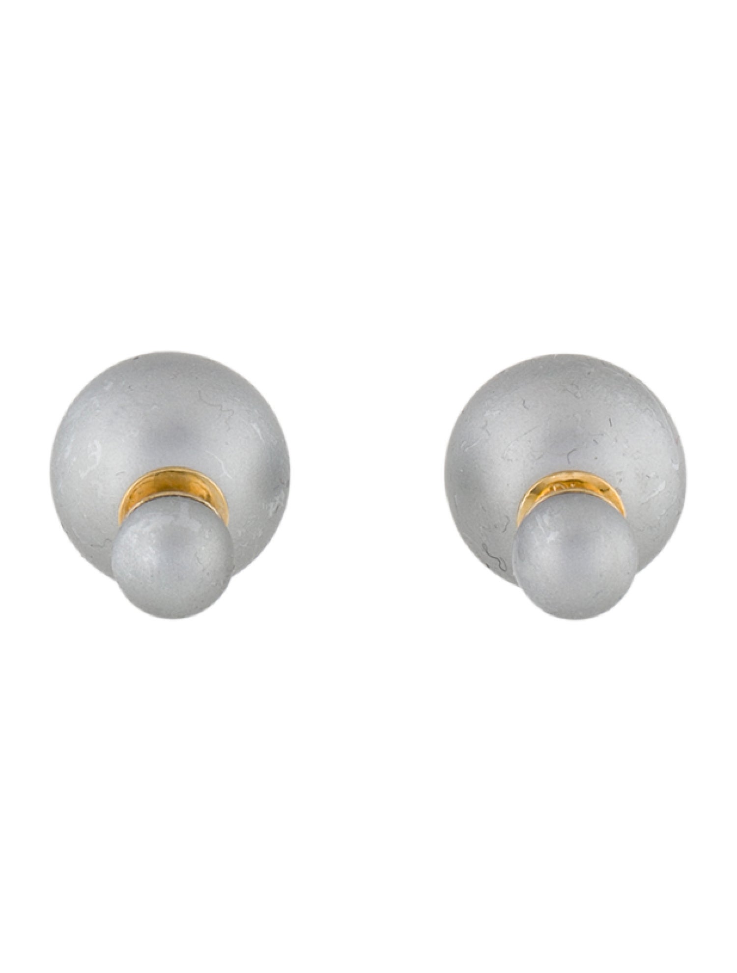 Christian Dior Resin Gum Tee Shirt Earrings