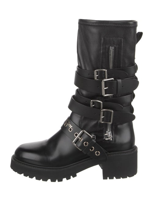 Christian Dior Leather Moto Boots