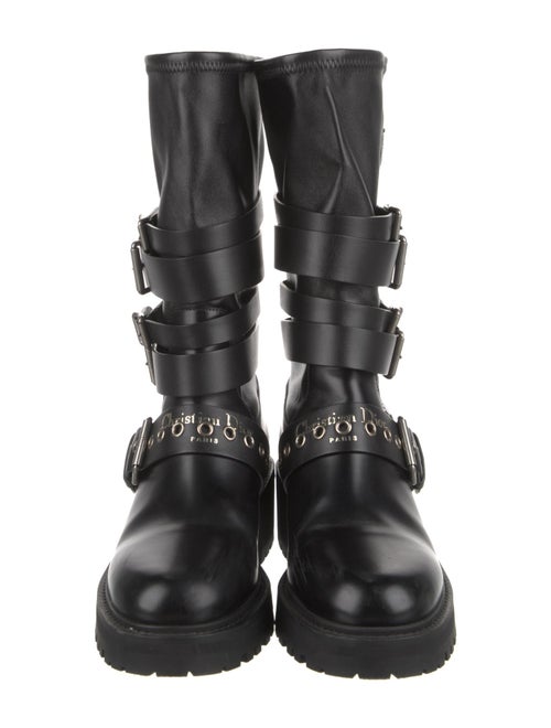Christian Dior Leather Moto Boots