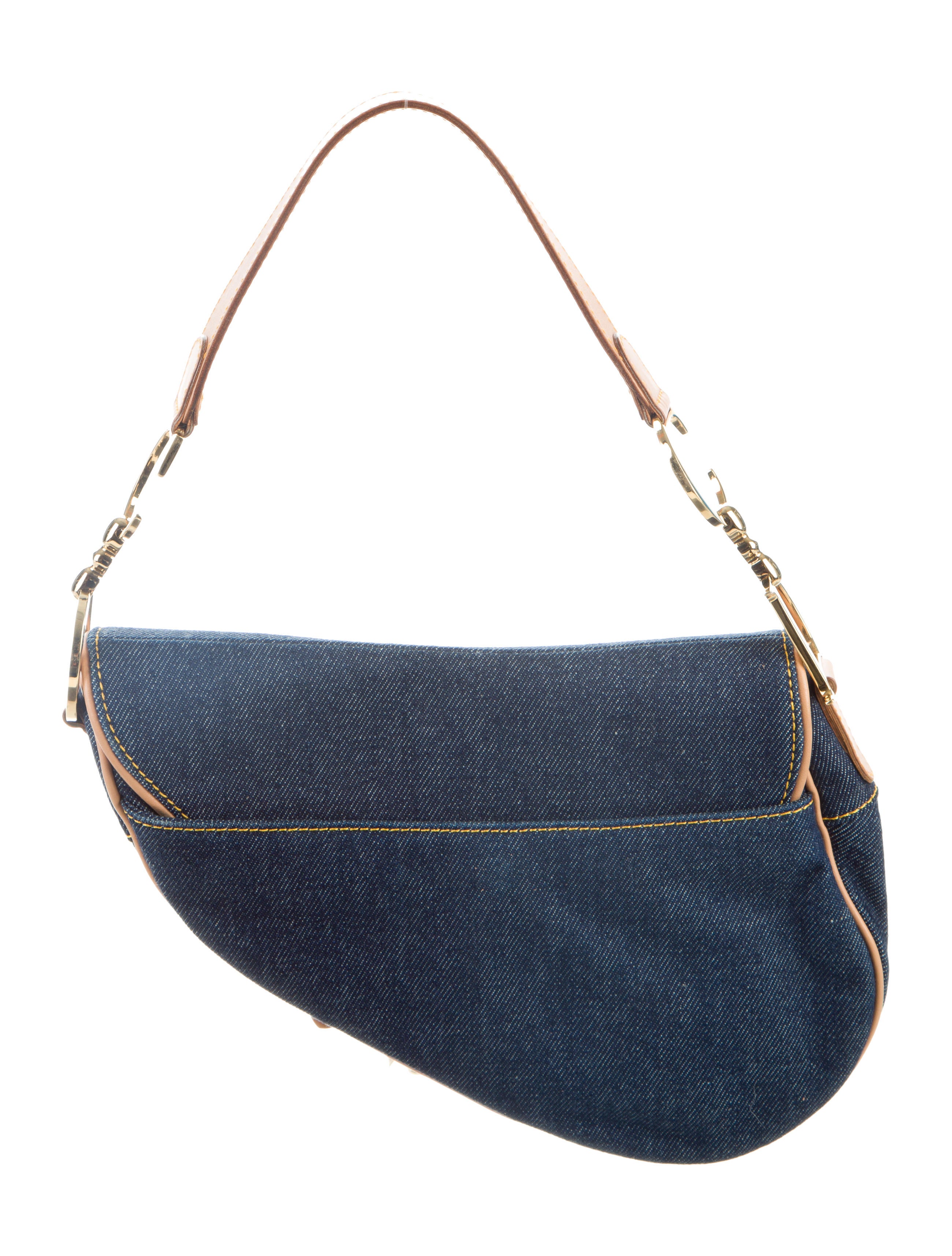 Christian Dior Denim Saddle Bag Handbags CHR55323 The RealReal