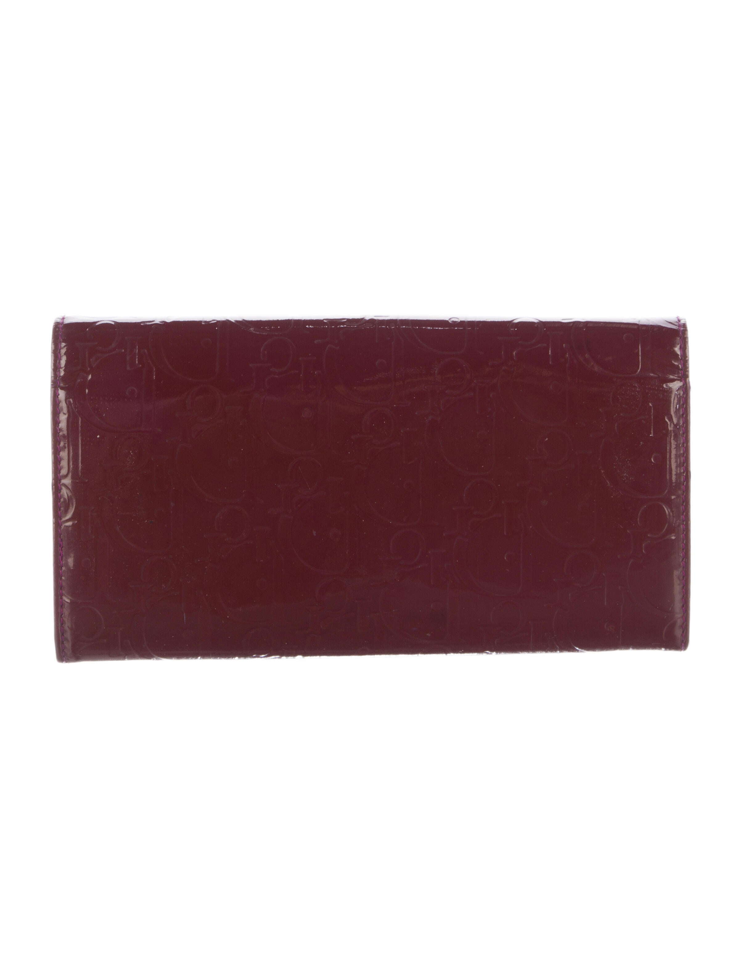 Christian Dior Vintage Patent Leather Continental Wallet