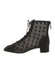 Christian Dior Mesh Patterned Lace-Up Boots