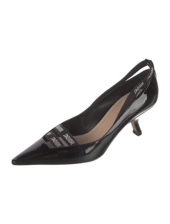 Christian Dior Cannage Pattern Patent Leather Pumps