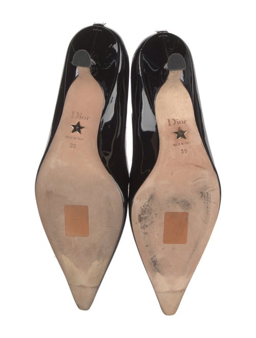 Christian Dior Cannage Pattern Patent Leather Pumps