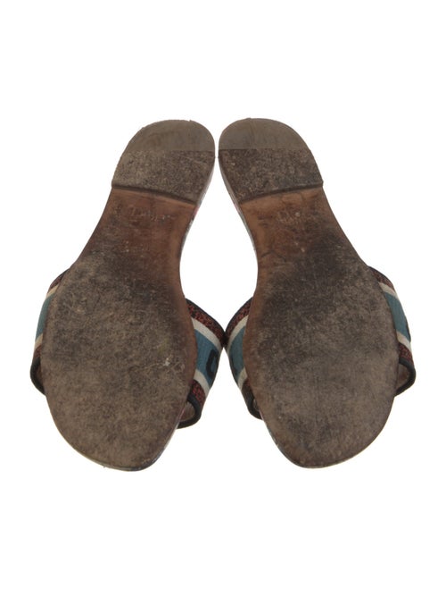 Christian Dior Canvas Printed Slides