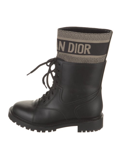 Christian Dior Oblique Jacquard Leather Rain Boots