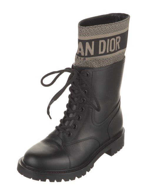 Christian Dior Oblique Jacquard Leather Rain Boots