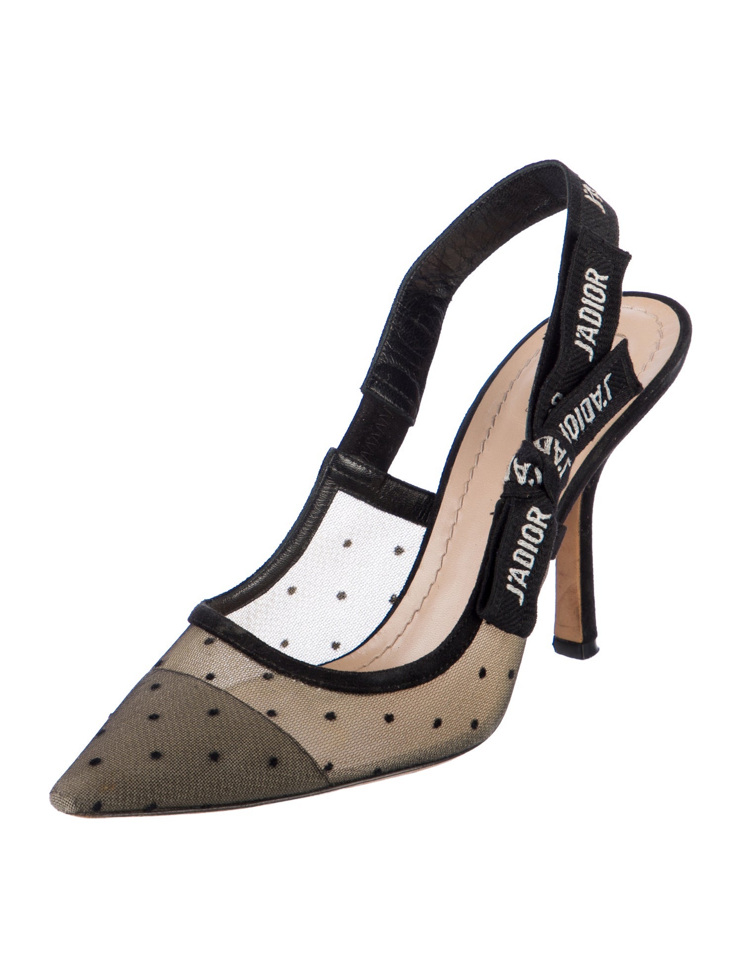 Christian Dior Suede Printed Slingback Pumps