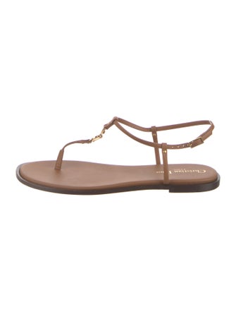 Christian Dior Leather T-Strap Sandals