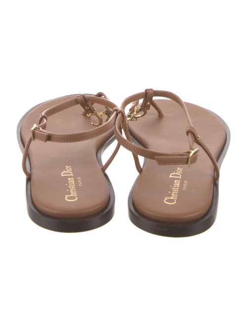 Christian Dior Leather T-Strap Sandals