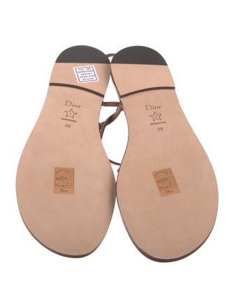 Christian Dior Leather T-Strap Sandals