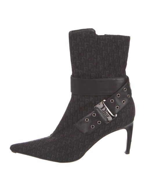 Christian Dior Oblique Jacquard Canvas Sock Boots