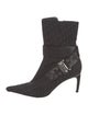 Christian Dior Oblique Jacquard Canvas Sock Boots