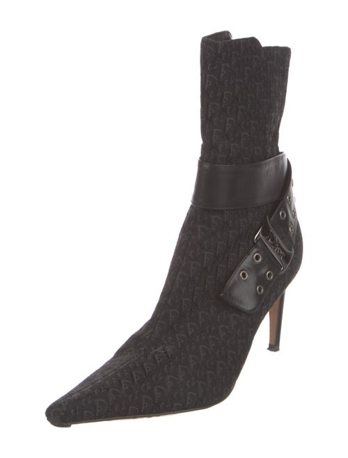 Christian Dior Oblique Jacquard Canvas Sock Boots