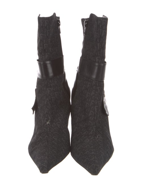 Christian Dior Oblique Jacquard Canvas Sock Boots