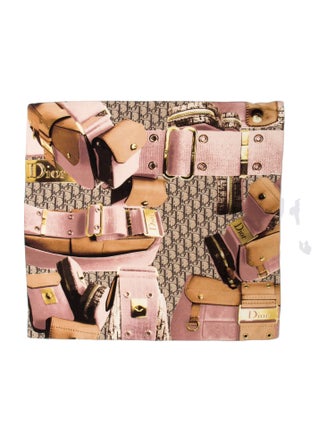 Christian Dior Silk Diorissimo Pattern Scarf