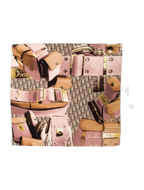 Christian Dior Silk Diorissimo Pattern Scarf