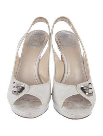 Christian Dior Leather Slingback Sandals