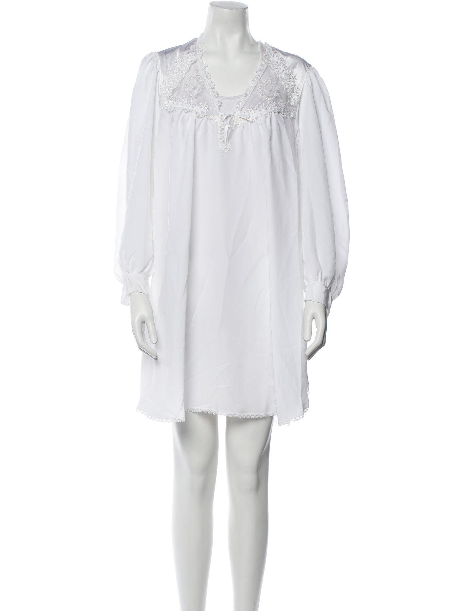 Christian Dior Lace Trim Embellishment Nightgown - White Loungewear, Clothing - CHR553686 | The RealReal Christian Dior Lace Trim Embellishment Nightgown - White Loungewear, Clothing - CHR553686 | The RealReal