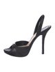 Christian Dior Diorissimo Pattern Leather Slingback Sandals