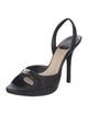 Christian Dior Diorissimo Pattern Leather Slingback Sandals