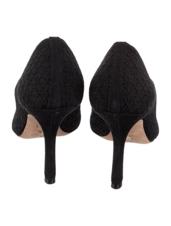 Christian Dior Cannage Pattern Cutout Accent Pumps
