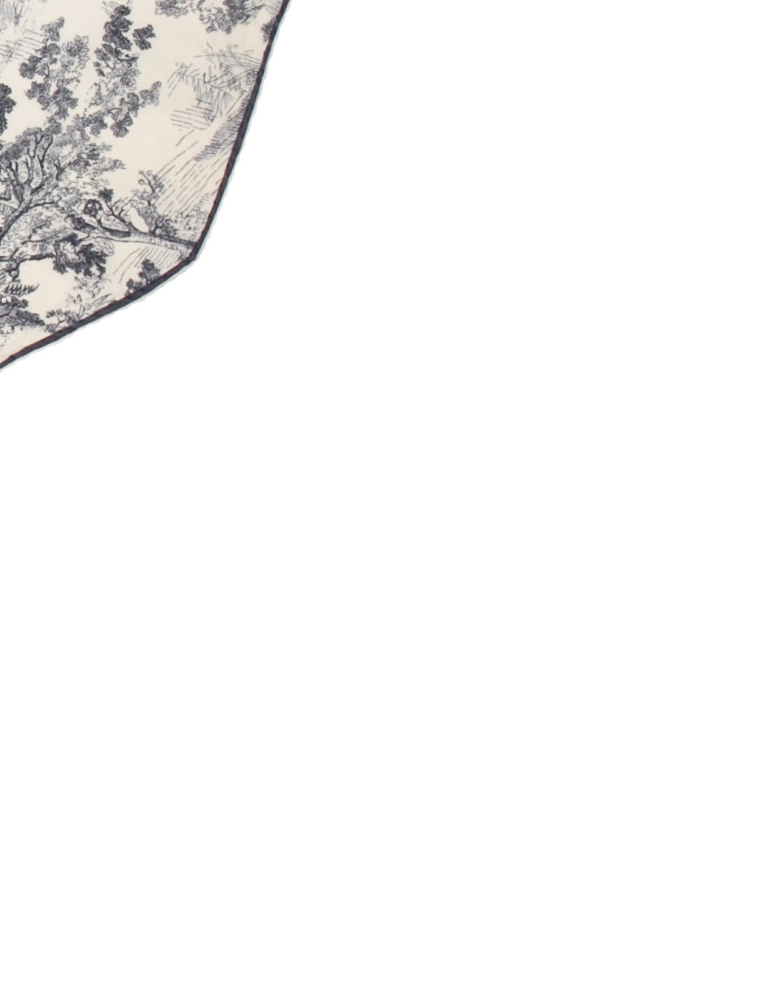 Christian Dior Silk Toile de Jouy Scarf