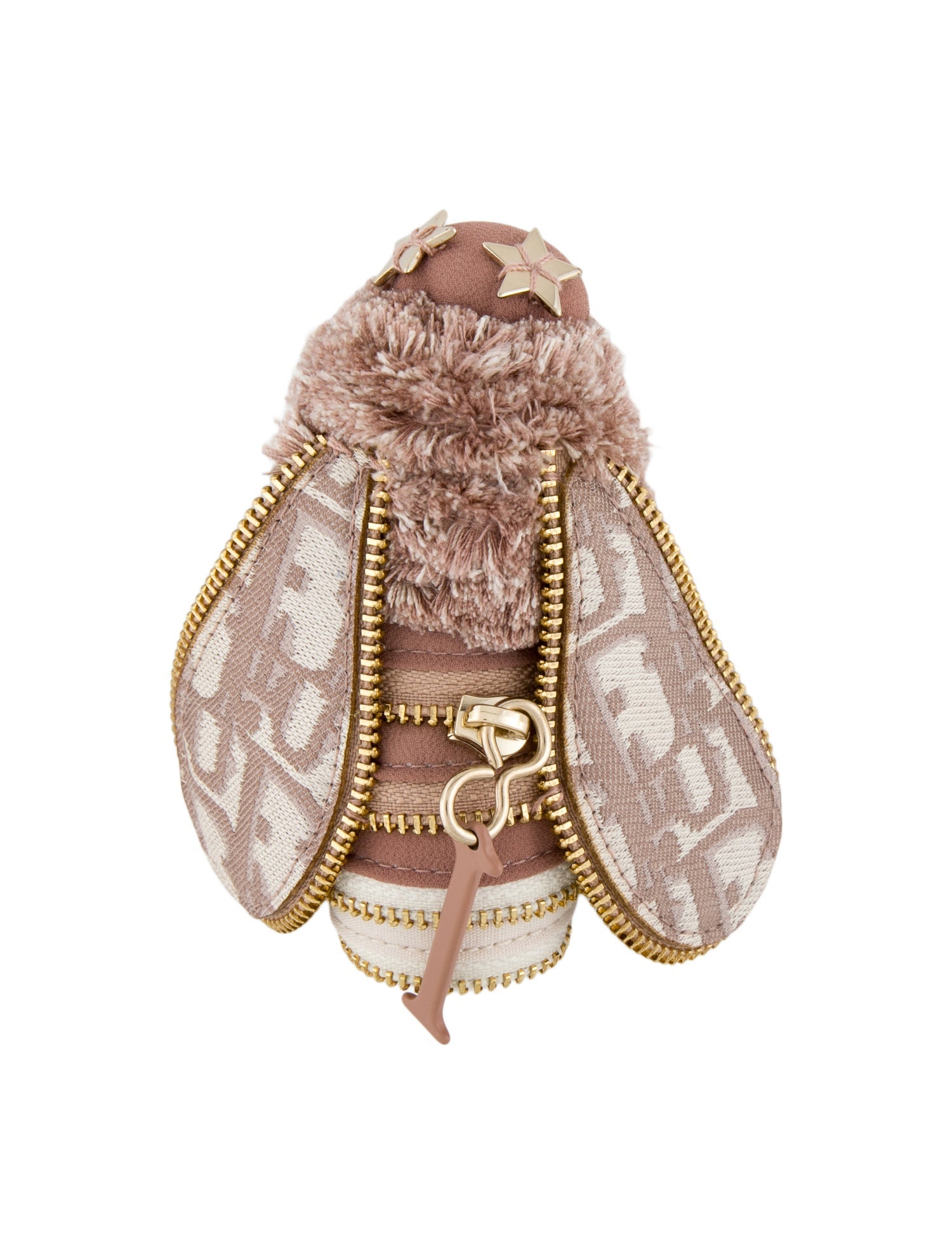 Christian Dior pink and neutral keychain