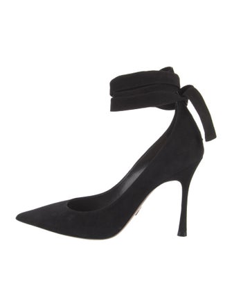 Christian Dior Suede D'Orsay Pumps