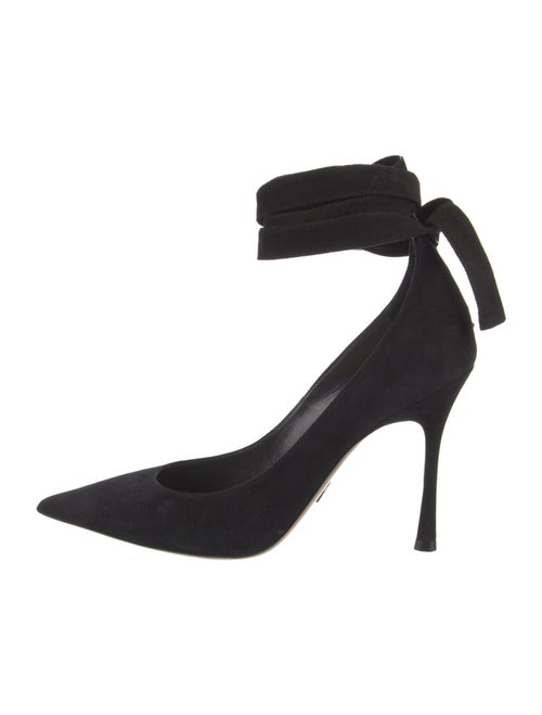Christian Dior Suede D'Orsay Pumps