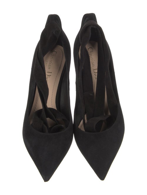 Christian Dior Suede D'Orsay Pumps