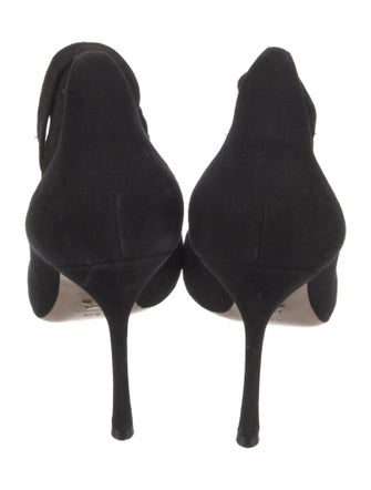 Christian Dior Suede D'Orsay Pumps