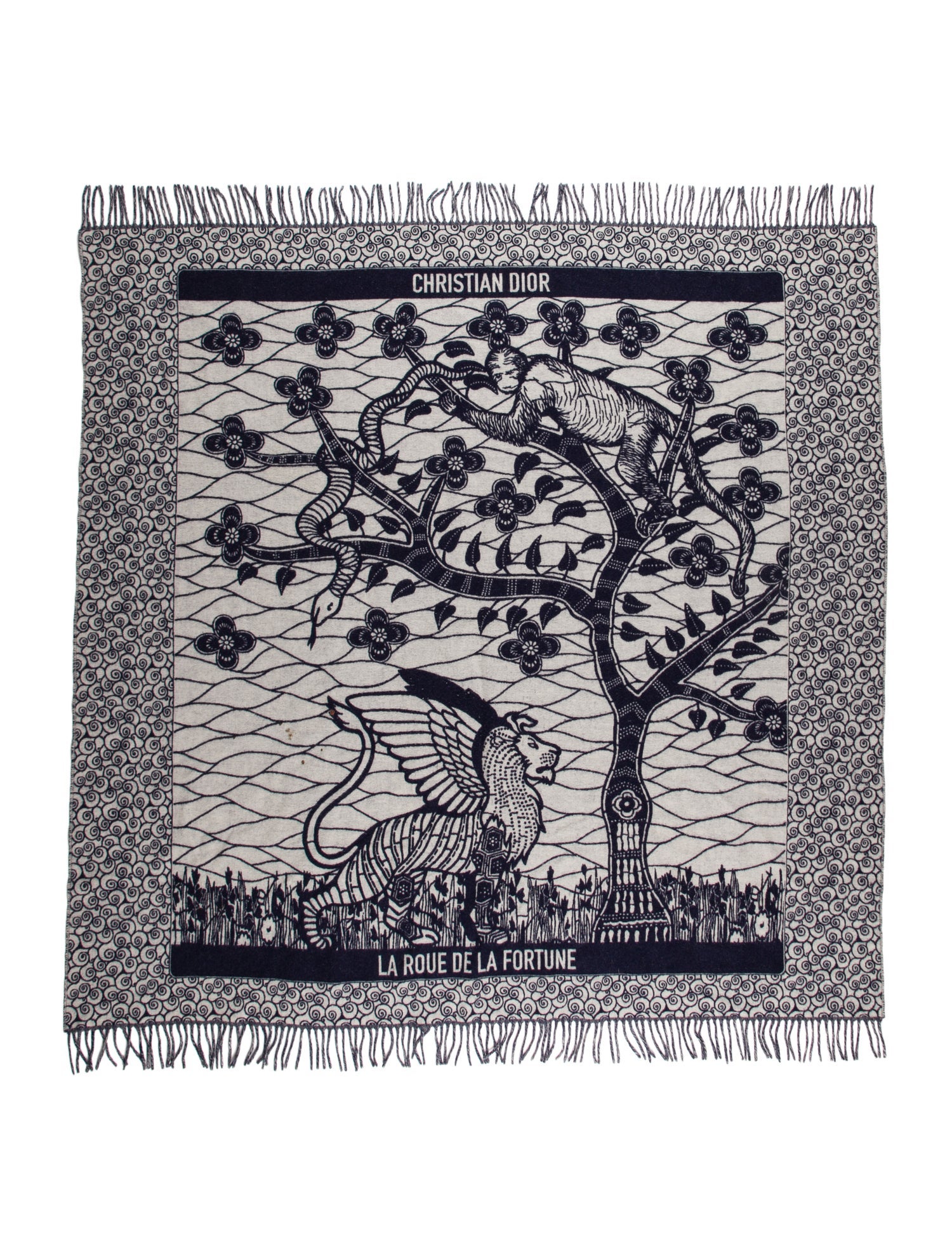 Christian Dior La Roue de la Fortune Throw Blanket
