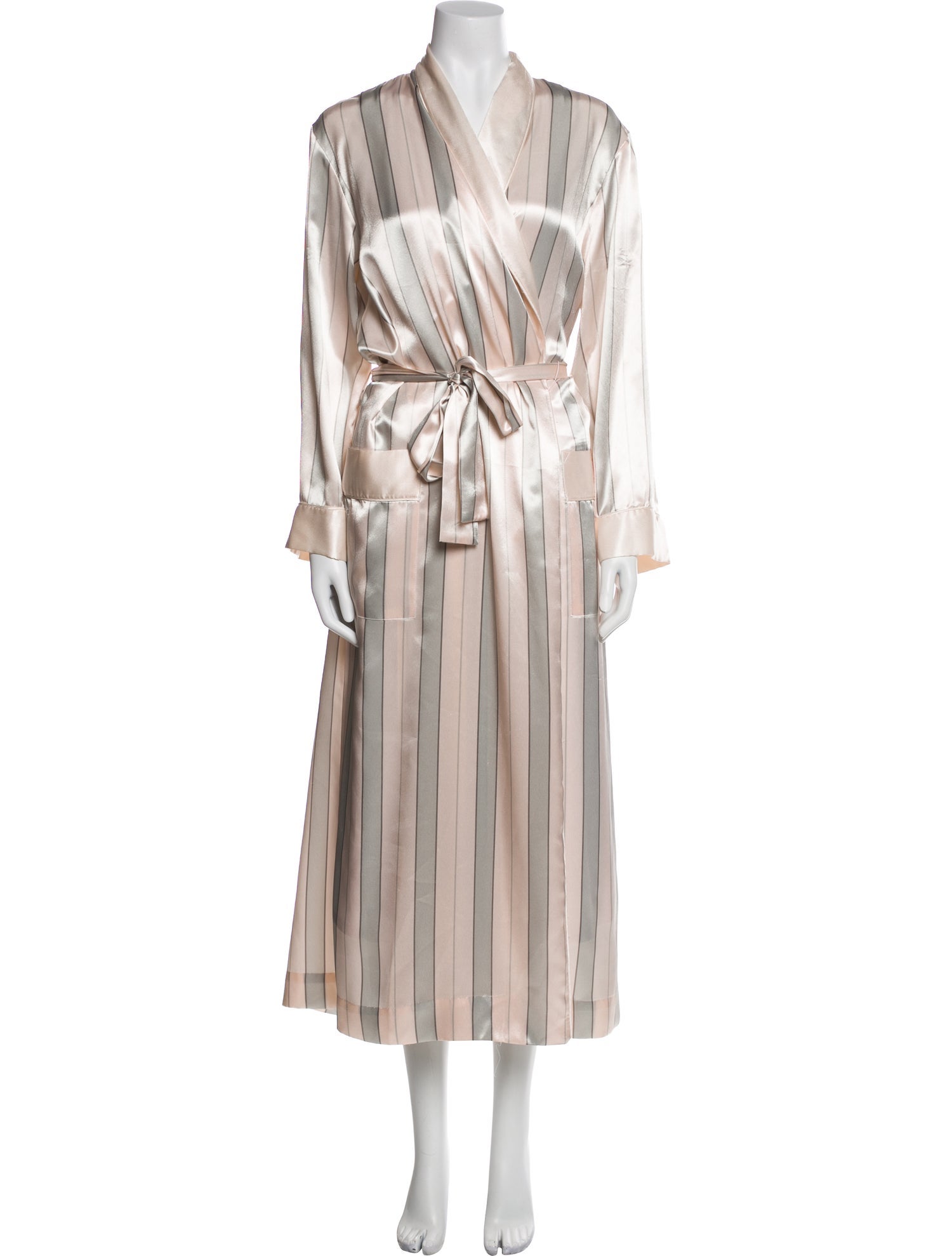 Christian Dior Satin Striped Robe