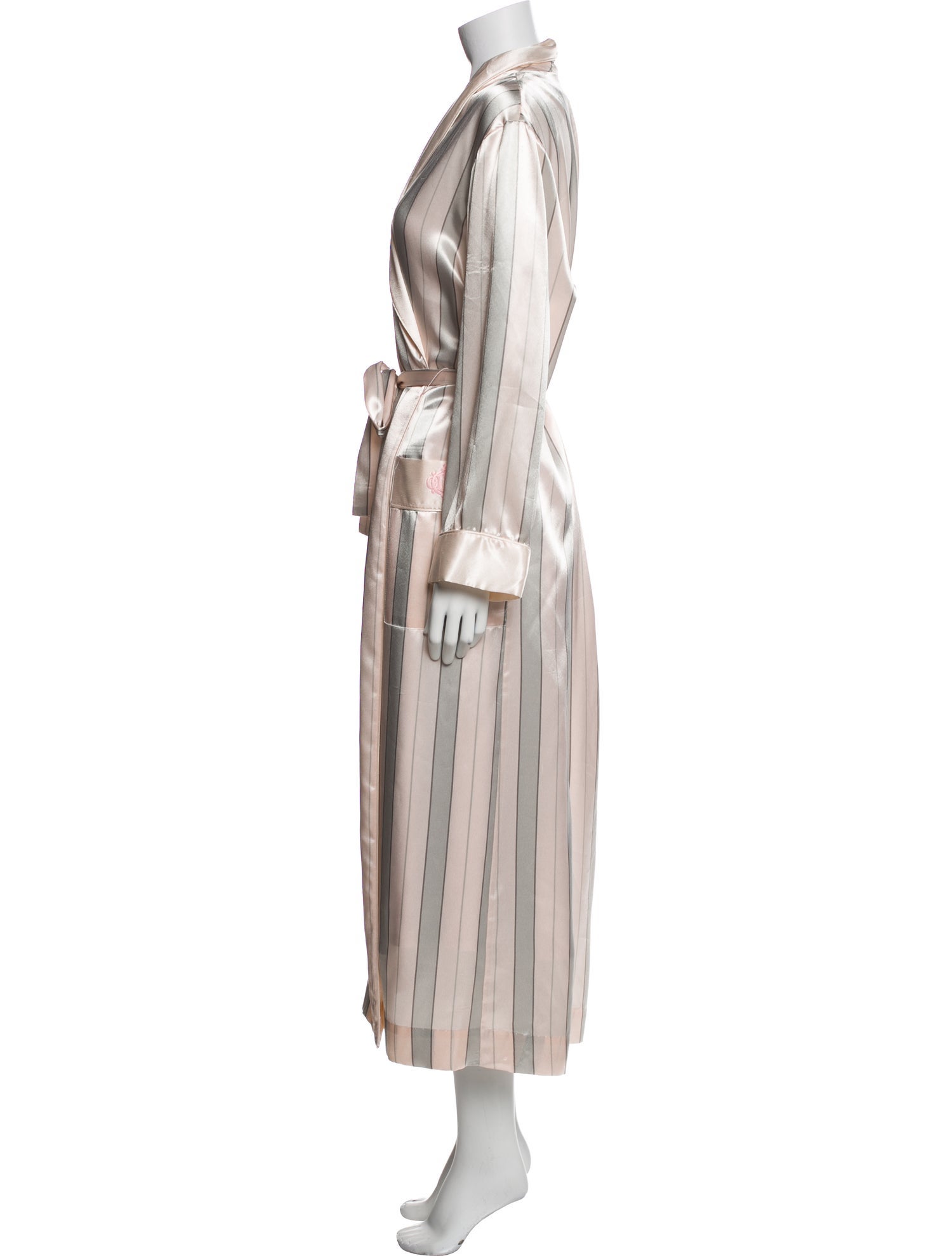 Christian Dior Satin Striped Robe