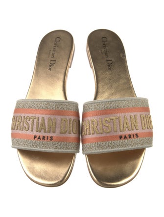 Christian Dior Striped Slides